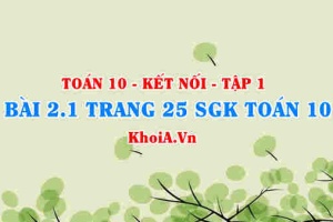 Bài 2.1 trang 25 SGK Toán 10 tập 1 Kết nối tri thức